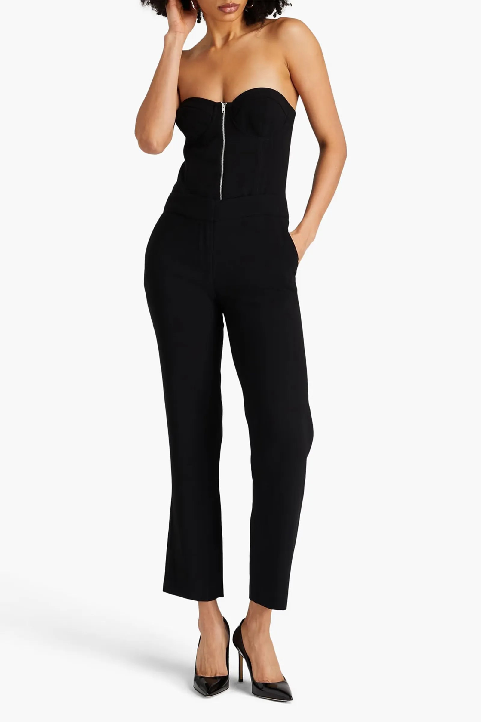 The Strapless Crepe Jumpsuit