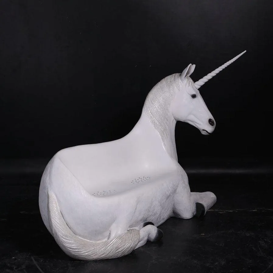 Unicorn Bench Life Size Statue