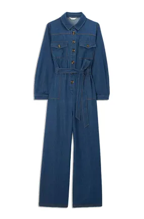 Utility Denim Jumpsuit