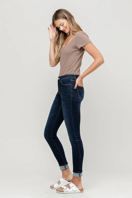 Vervet MidRise Cuffed Skinny Jeans