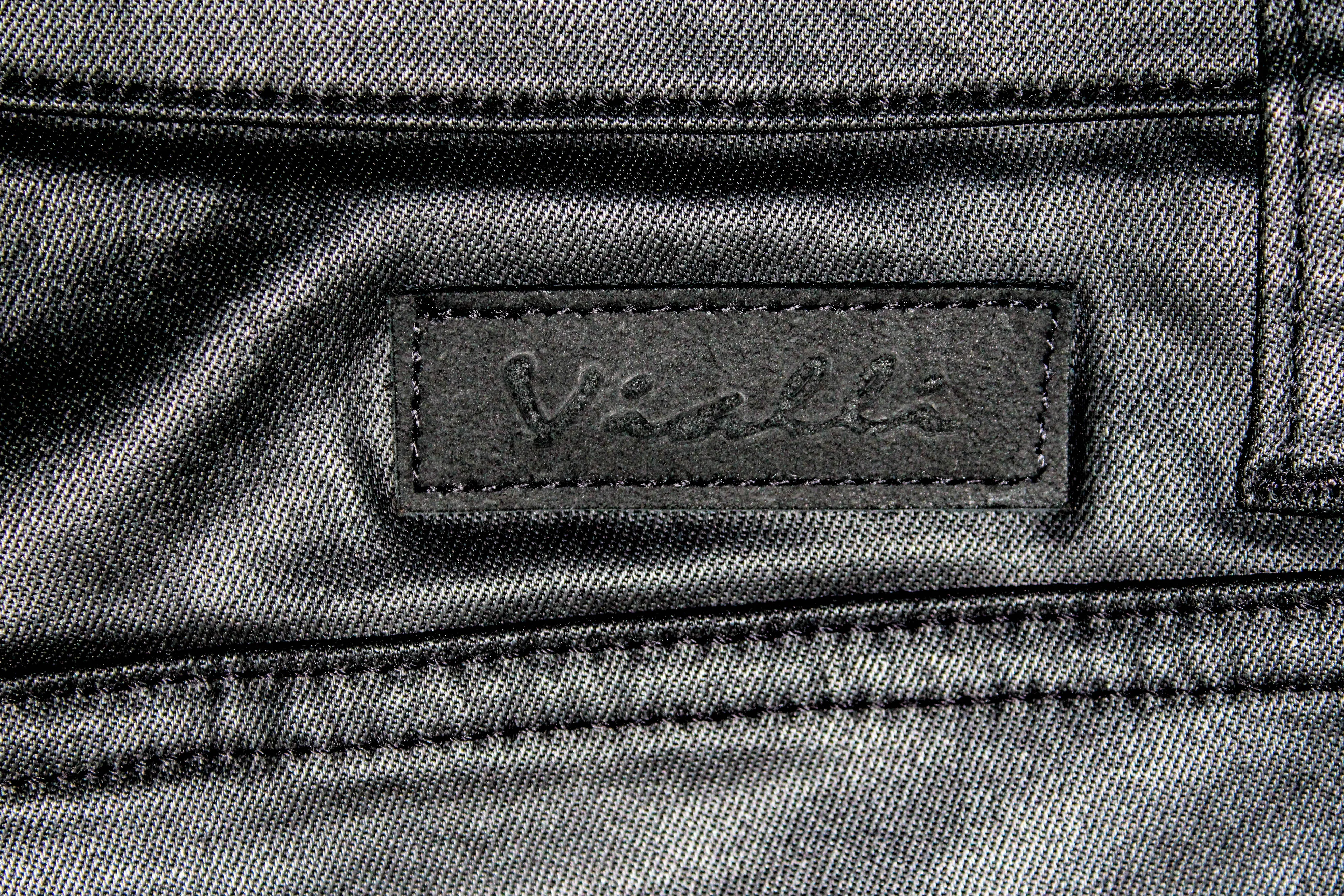 VIALLI Black Lazer Strato Fit Wax Jean