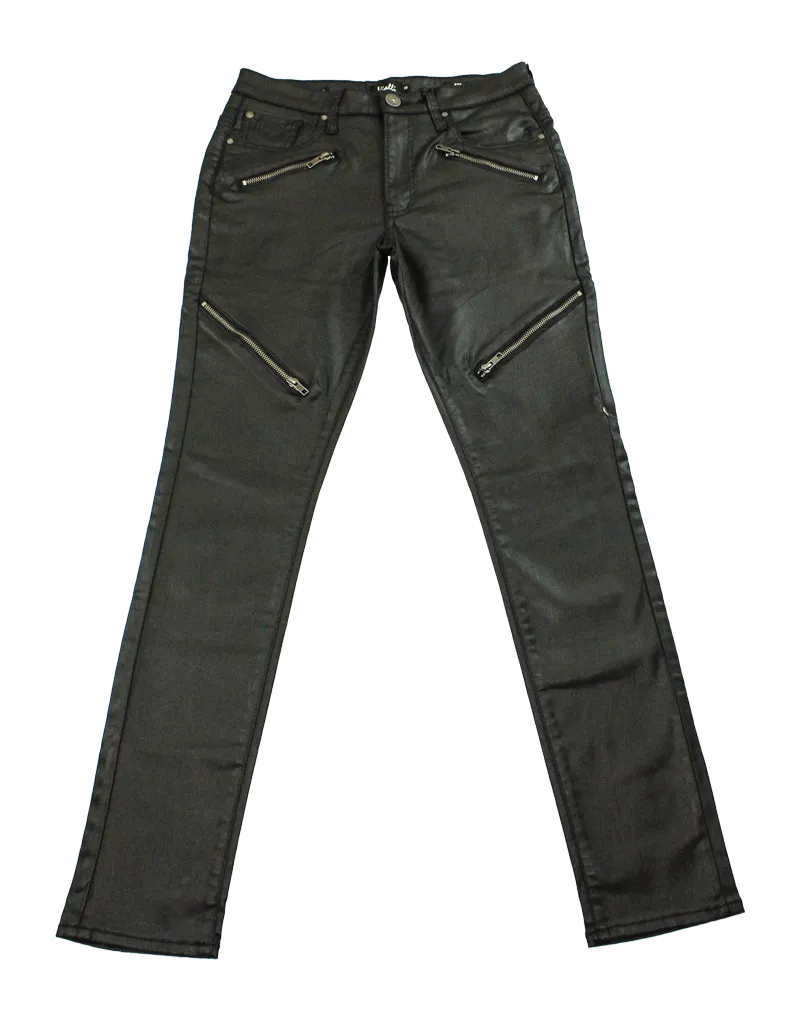 VIALLI Black Lazer Strato Fit Wax Jean