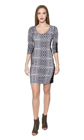 Viereck Oxy Ruched Sleeve Scoop Dress