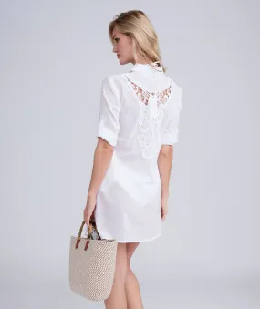 White Crochet Cotton Beach Dress