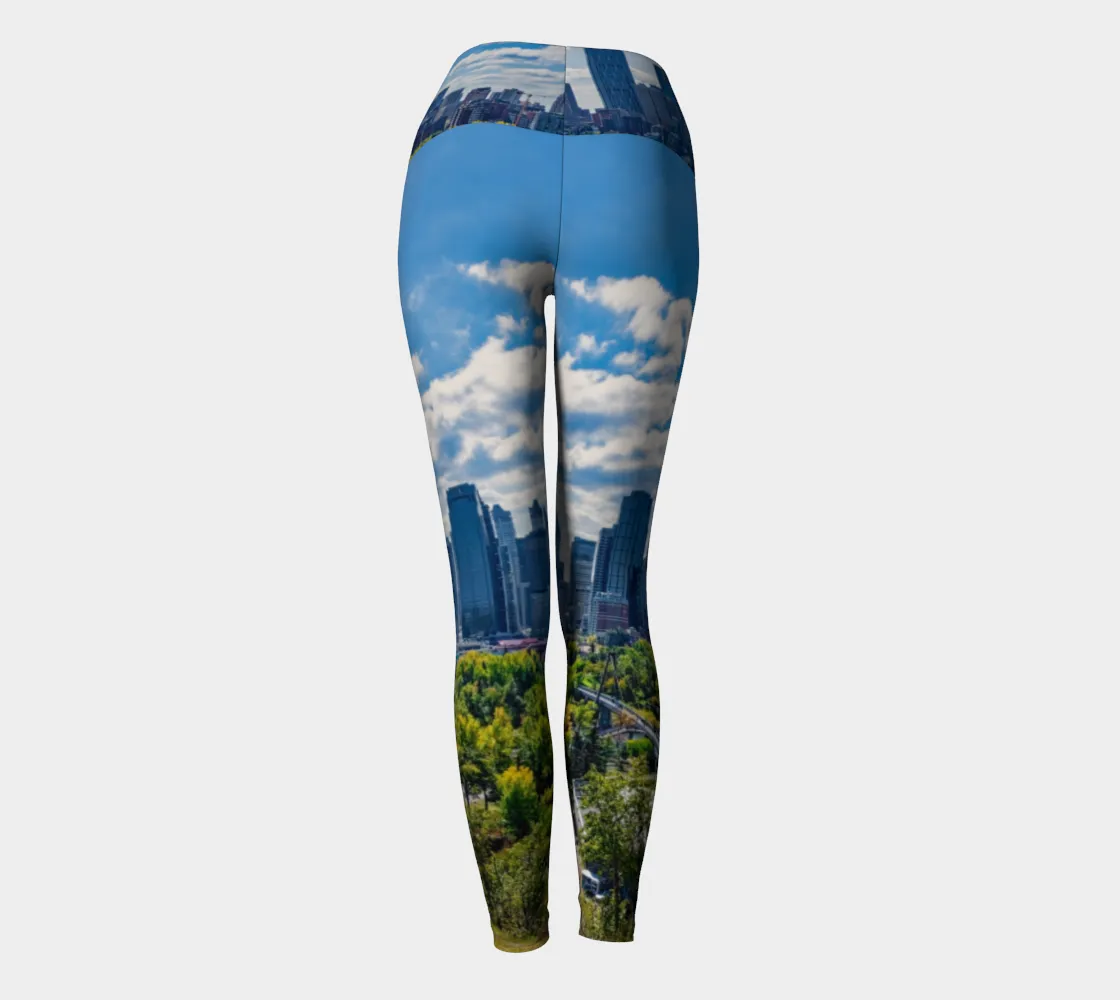 Women's Yoga Leggings - Downtown Calgary McHugh Bluff Fall