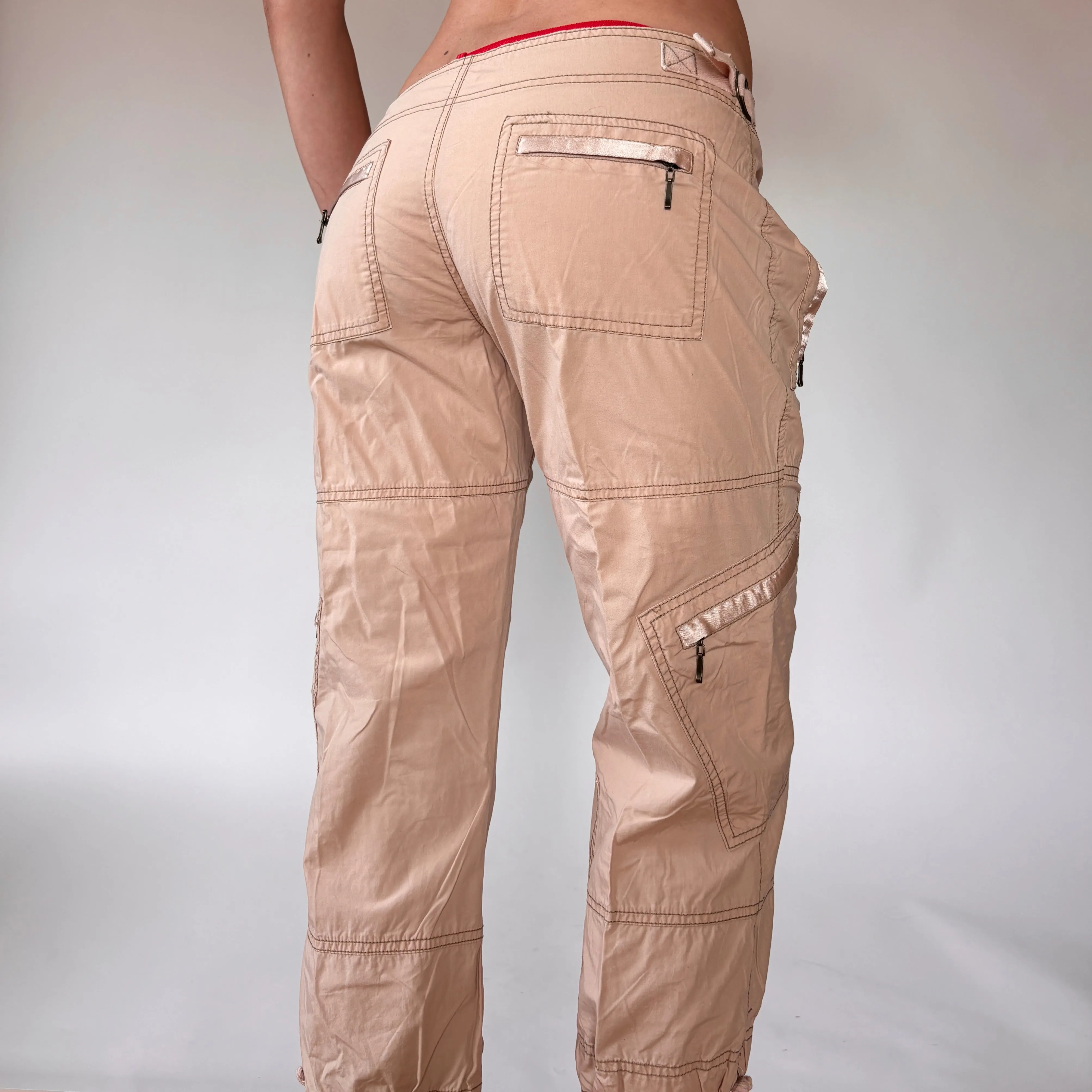 Y2K Low Rise Cargo Capris (S)